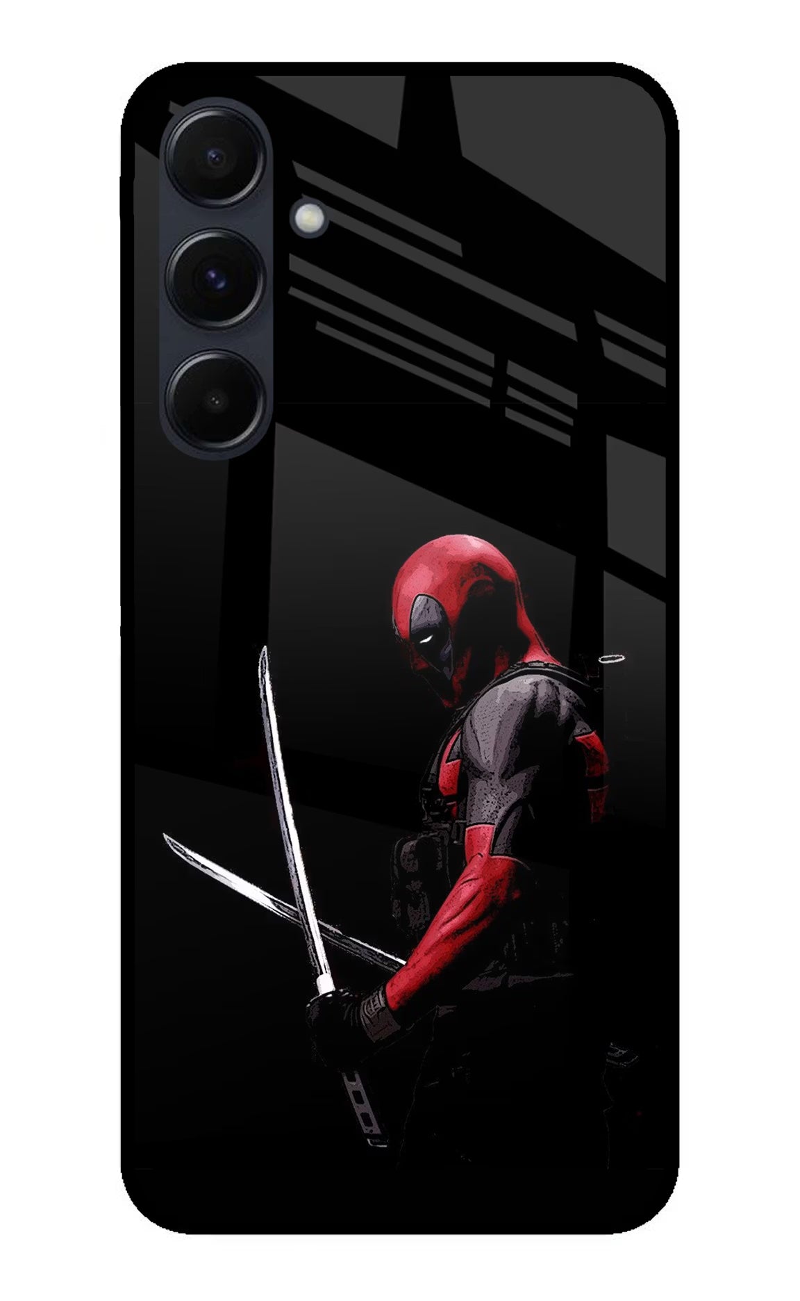 Deadpool Samsung A35 5G Glass Case Back Cover by Casekaro