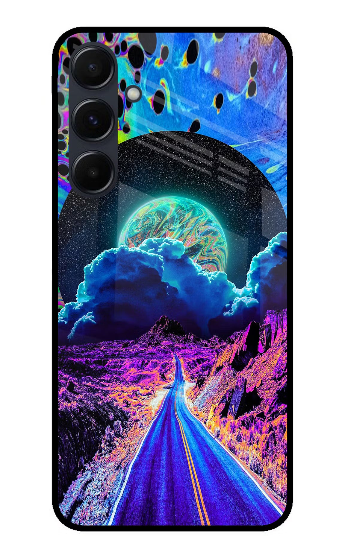 Psychedelic Painting Samsung A35 5G Glass Case