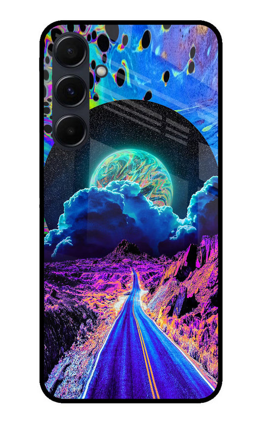 Psychedelic Painting Samsung A35 5G Glass Case