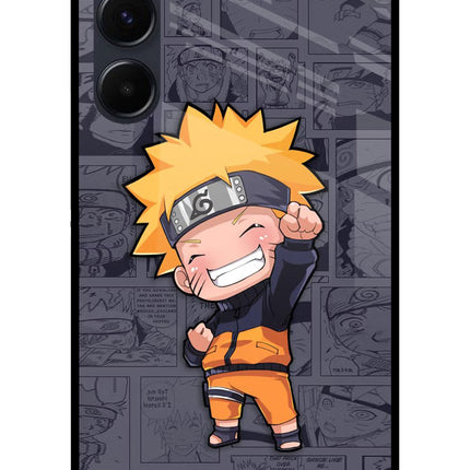 Chota Naruto Samsung A35 5G Glass Case Back Cover by Casekaro