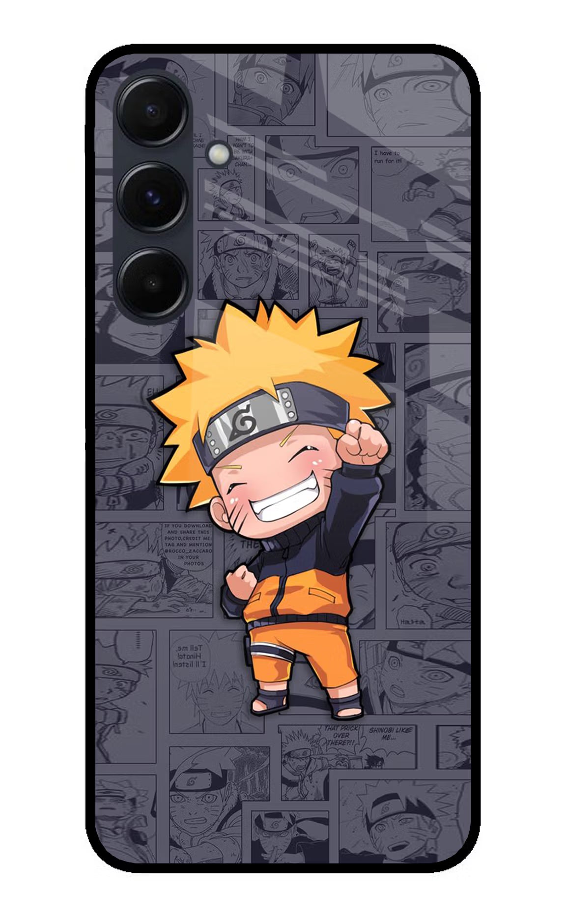 Chota Naruto Samsung A35 5G Glass Case Back Cover by Casekaro