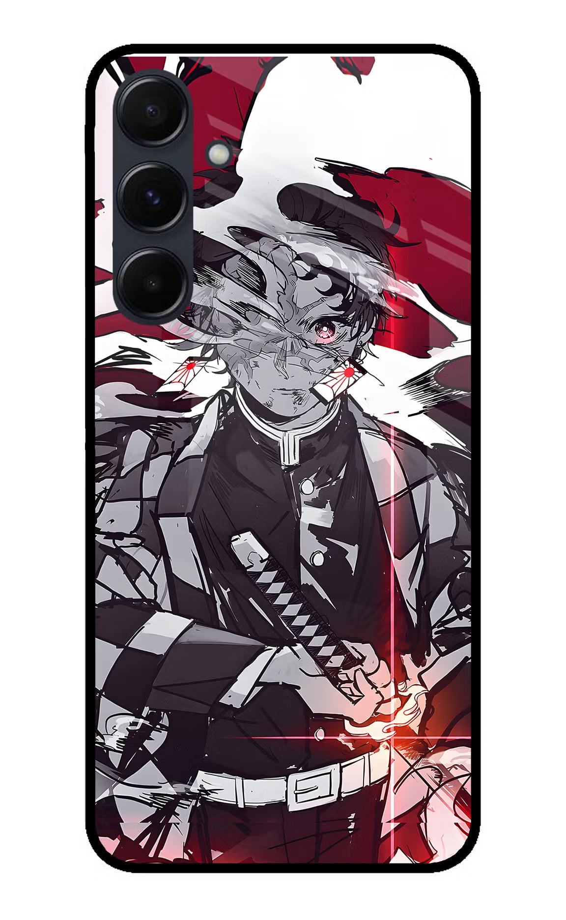 Demon Slayer Samsung A35 5G Glass Case Back Cover by Casekaro
