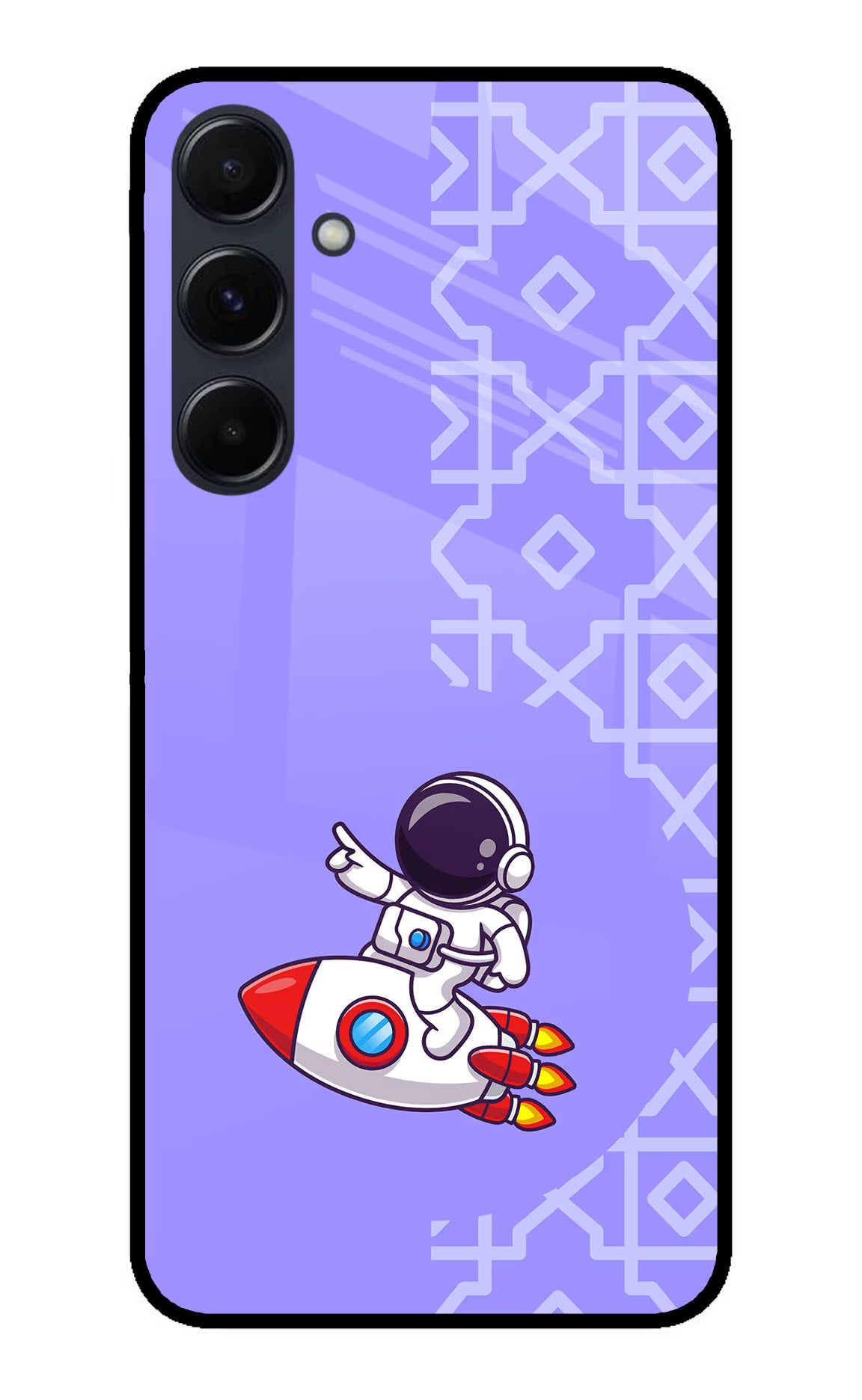 Cute Astronaut Samsung A35 5G Glass Case