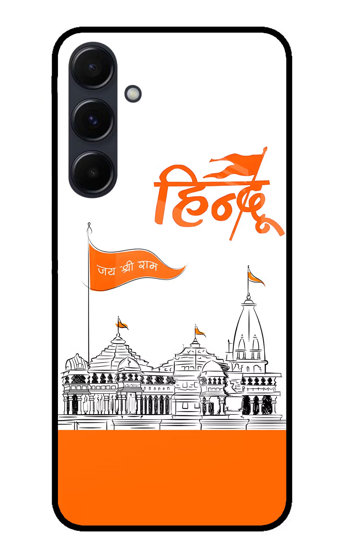 Jai Shree Ram Hindu Samsung A35 5G Glass Case Back Cover by Casekaro