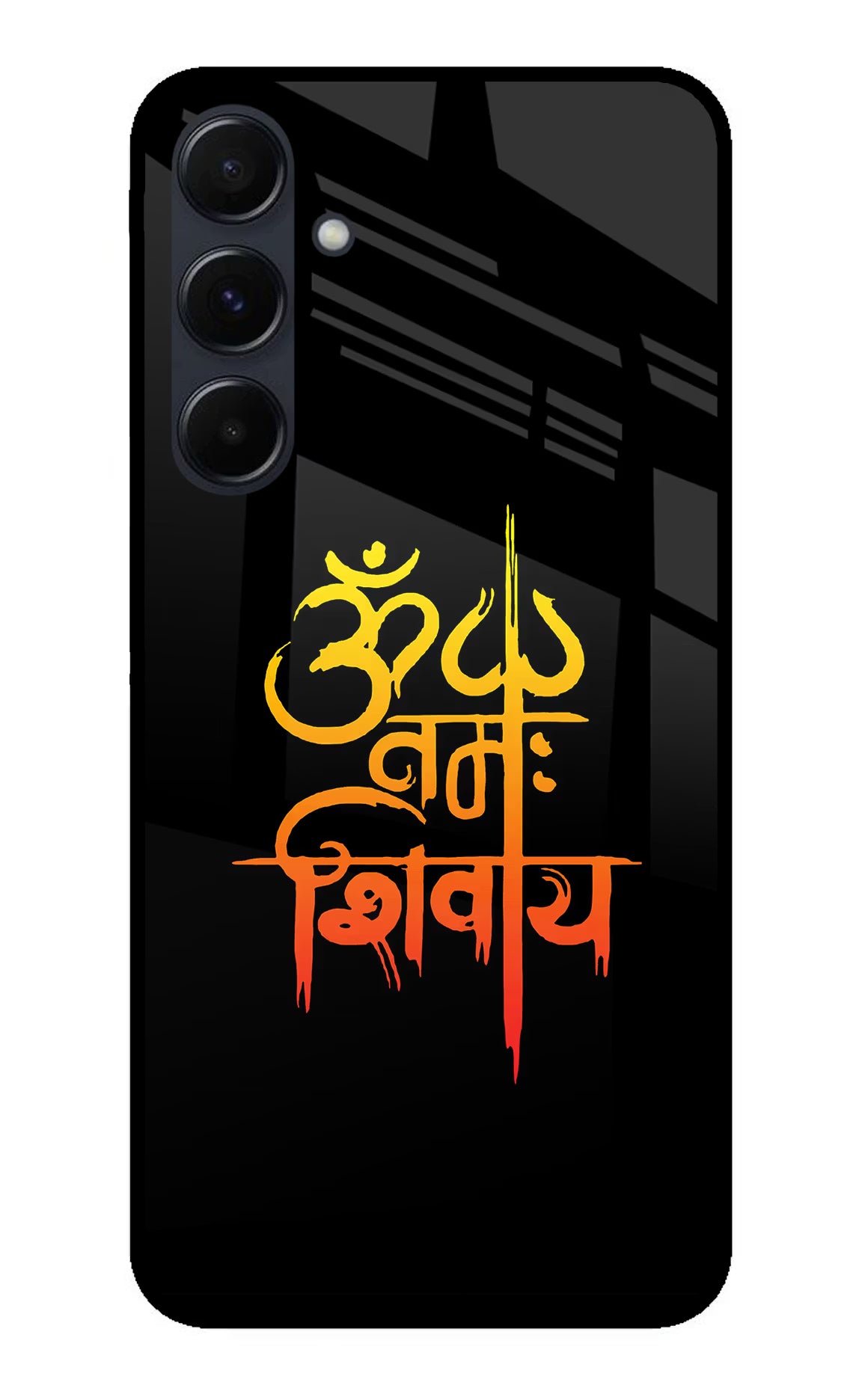 Om Namah Shivay Samsung A35 5G Glass Case Back Cover by Casekaro