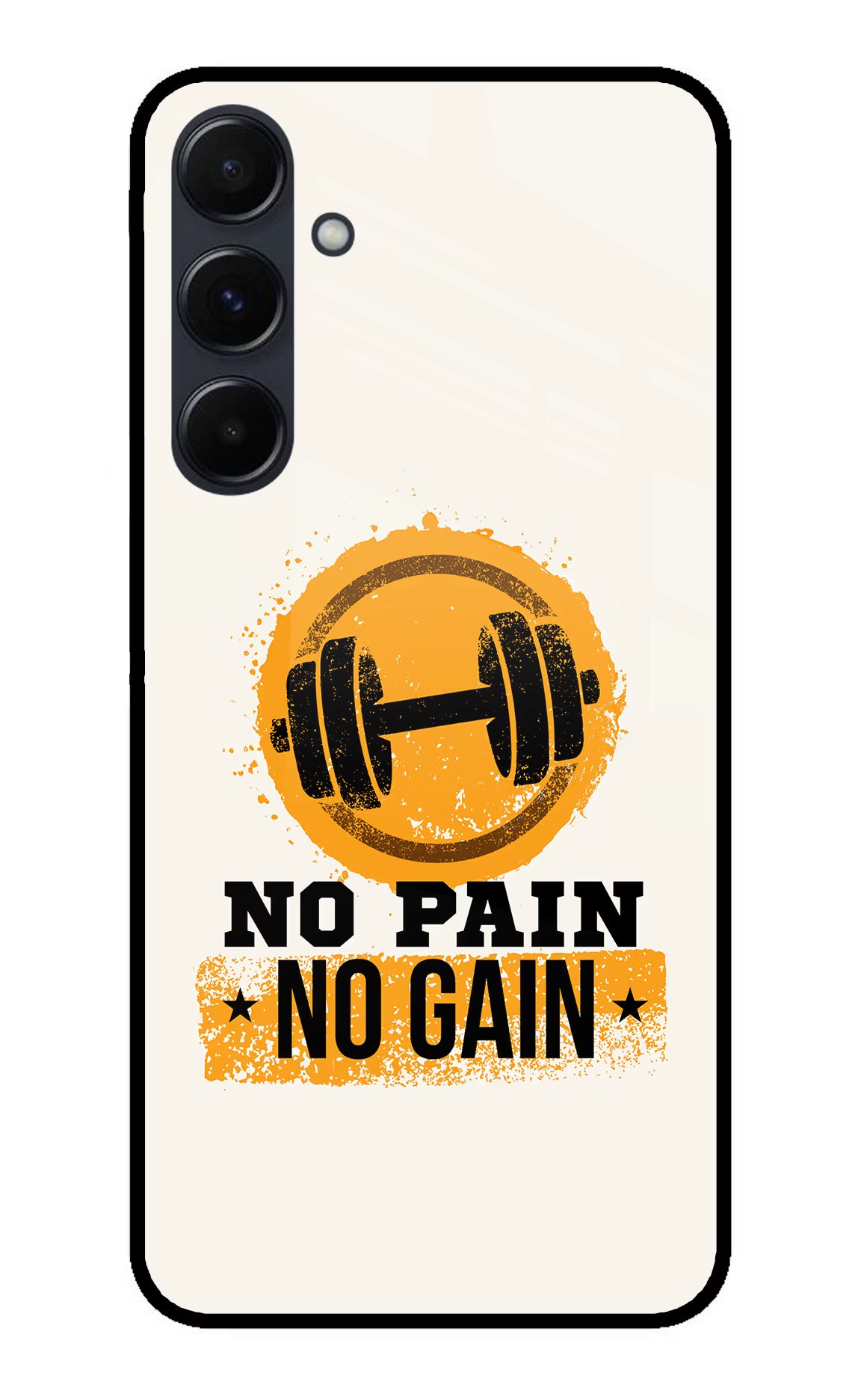 No Pain No Gain Samsung A35 5G Glass Case Back Cover by Casekaro