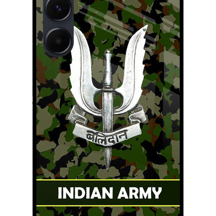 Balidan Indian Logo Samsung A35 5G Glass Case Back Cover by Casekaro