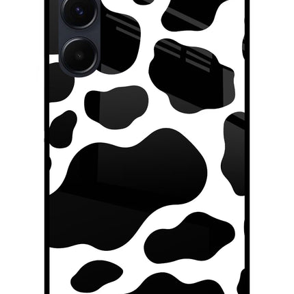 Cow Spots Samsung A35 5G Glass Case Back Cover by Casekaro