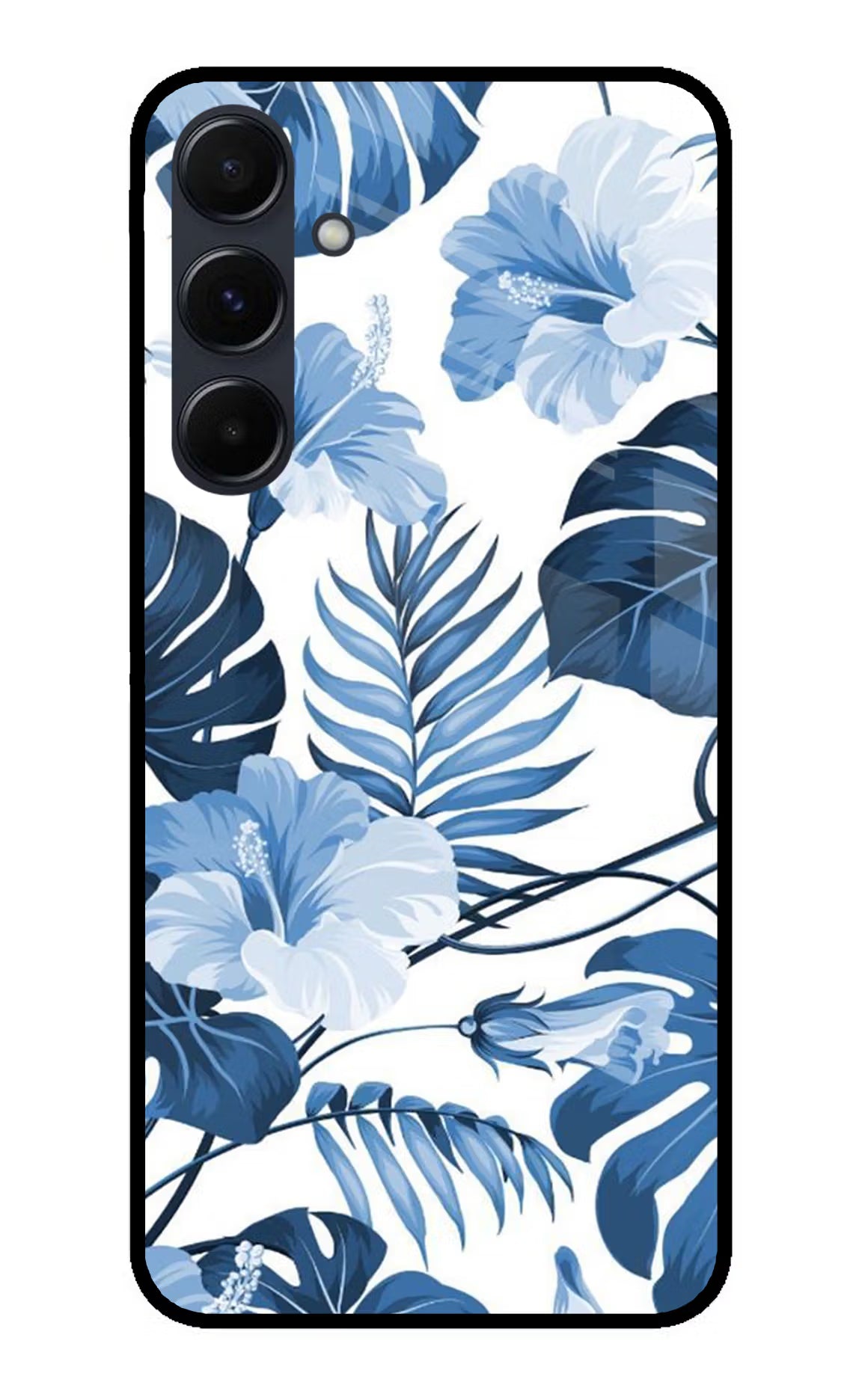 Fabric Art Samsung A35 5G Glass Case Back Cover by Casekaro
