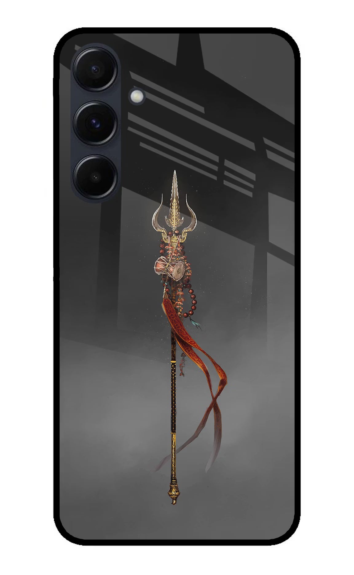 Shiv Trishul Samsung A35 5G Glass Case Back Cover by Casekaro