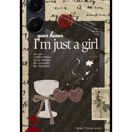 I am just a girl Samsung A35 5G Glass Case