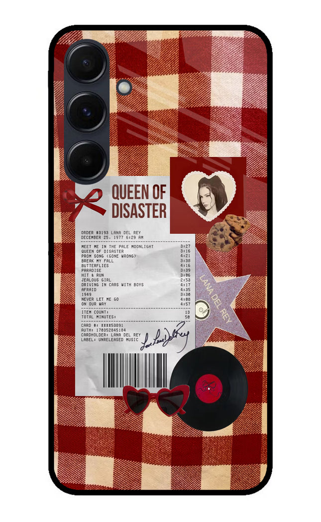 Queen of Disaster Samsung A35 5G Glass Case