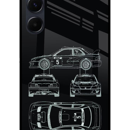 WRC'99 Samsung A35 5G Glass Case Back Cover by Casekaro