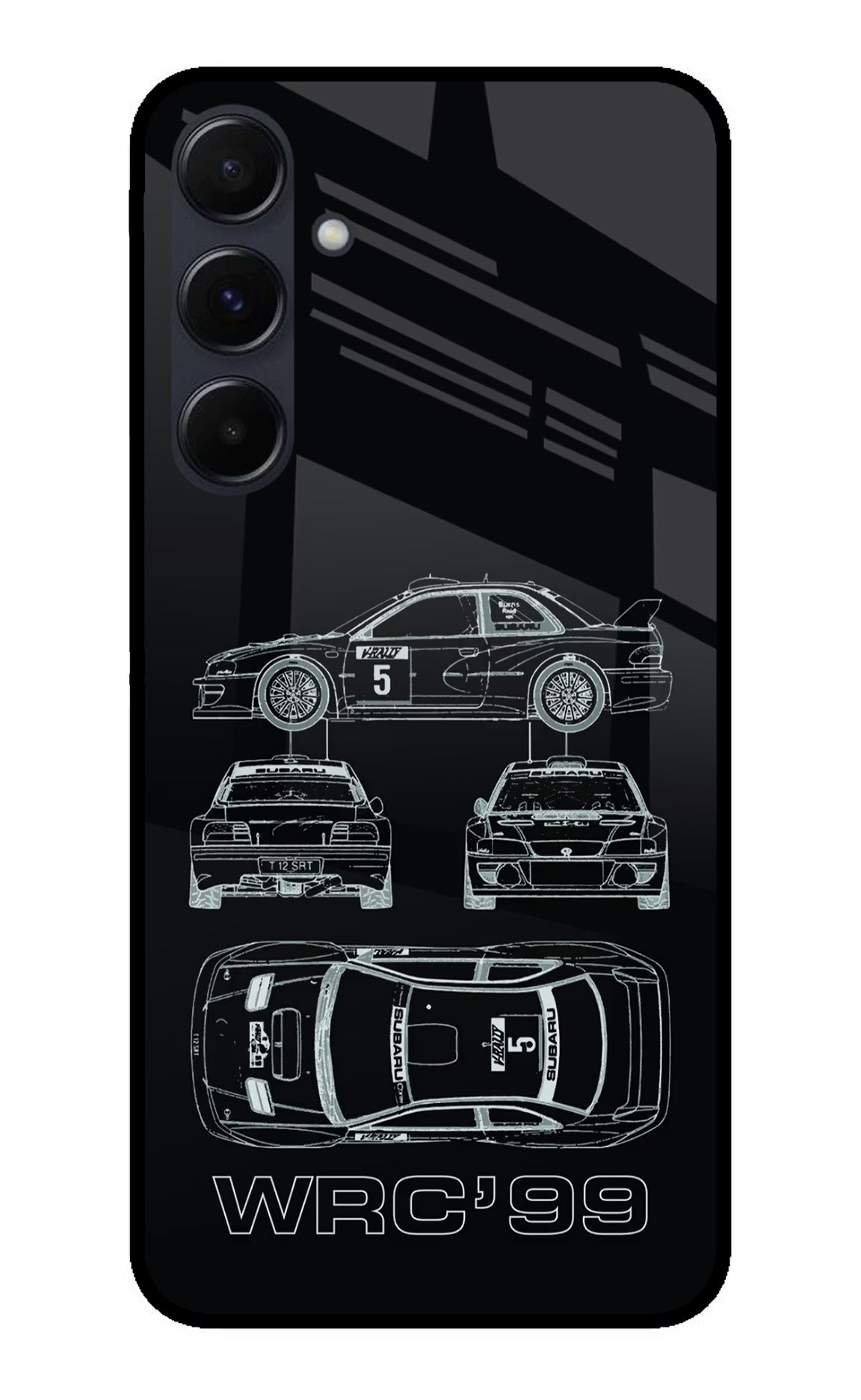 WRC'99 Samsung A35 5G Glass Case Back Cover by Casekaro