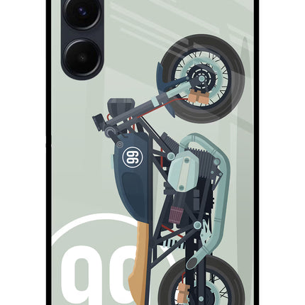 Classic Cafe Racer 99 Samsung A35 5G Glass Case Back Cover by Casekaro