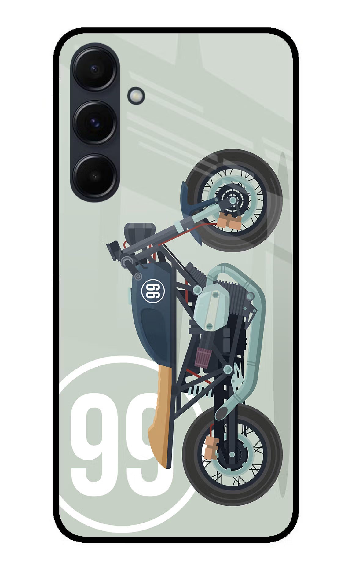 Classic Cafe Racer 99 Samsung A35 5G Glass Case Back Cover by Casekaro