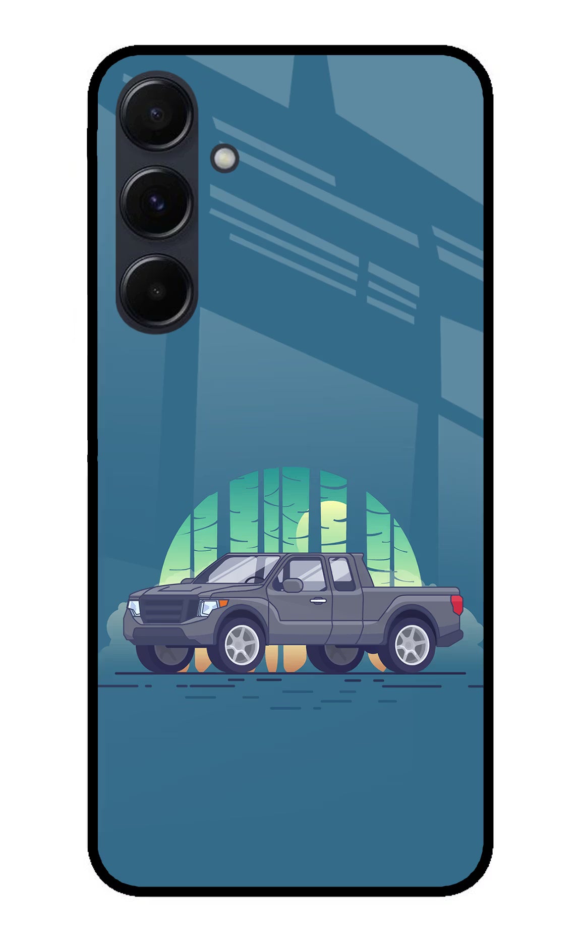 Retro Garage Vibe Samsung A35 5G Glass Case Back Cover by Casekaro