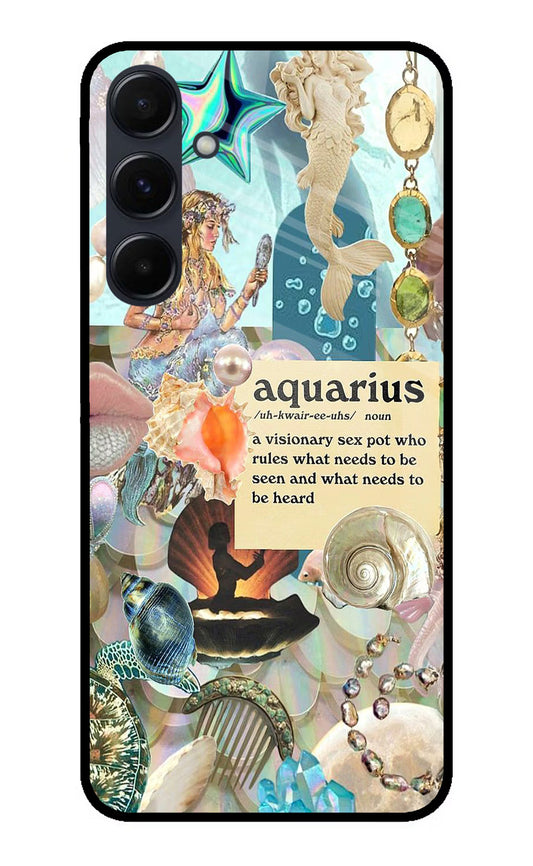 Aquarius Zodiac Samsung A35 5G Glass Case