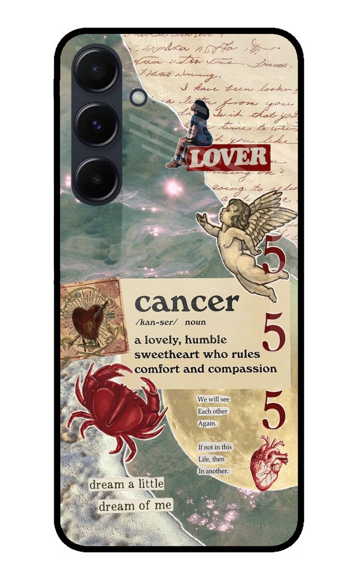 Cancer Zodiac Samsung A35 5G Glass Case Back Cover by Casekaro