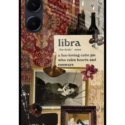 Libra Zodiac Samsung A35 5G Glass Case Back Cover by Casekaro
