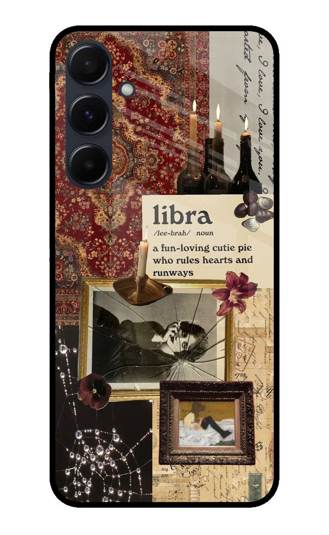 Libra Zodiac Samsung A35 5G Glass Case Back Cover by Casekaro