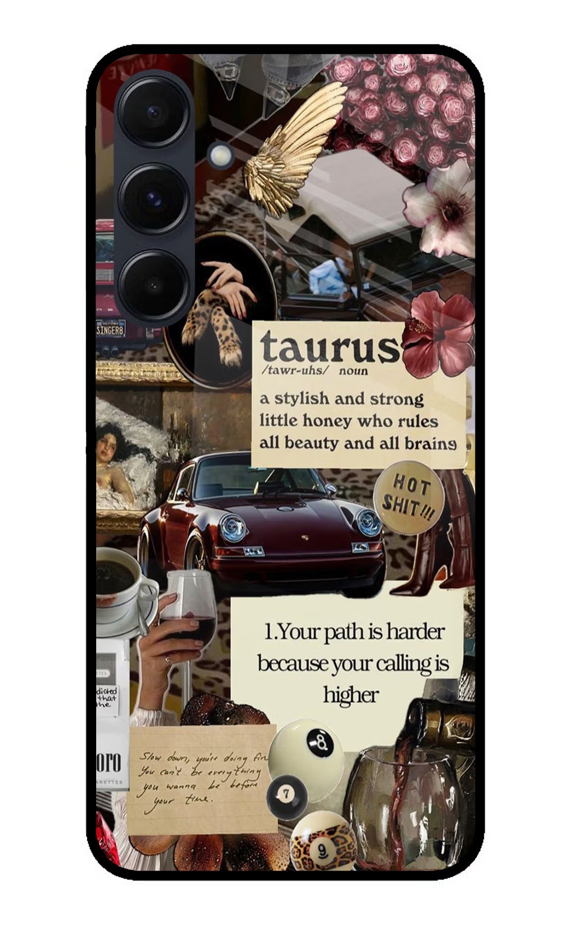 Taurus Zodiac Samsung A35 5G Glass Case Back Cover by Casekaro