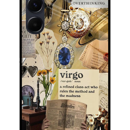 Virgo Zodiac Samsung A35 5G Glass Case Back Cover by Casekaro