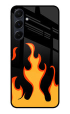 Fired Up – Black Samsung A35 5G Glass Case
