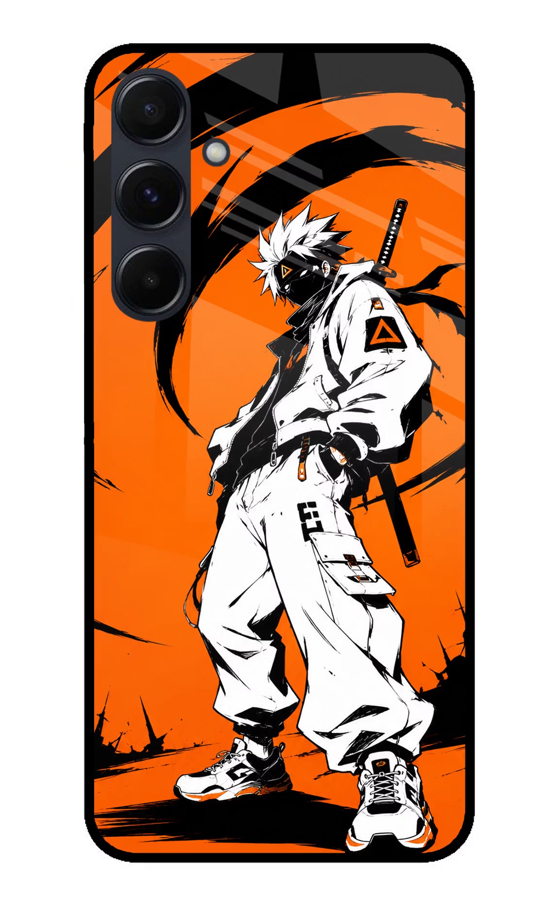 Street Samurai  Samsung A35 5G Glass Case Back Cover by Casekaro