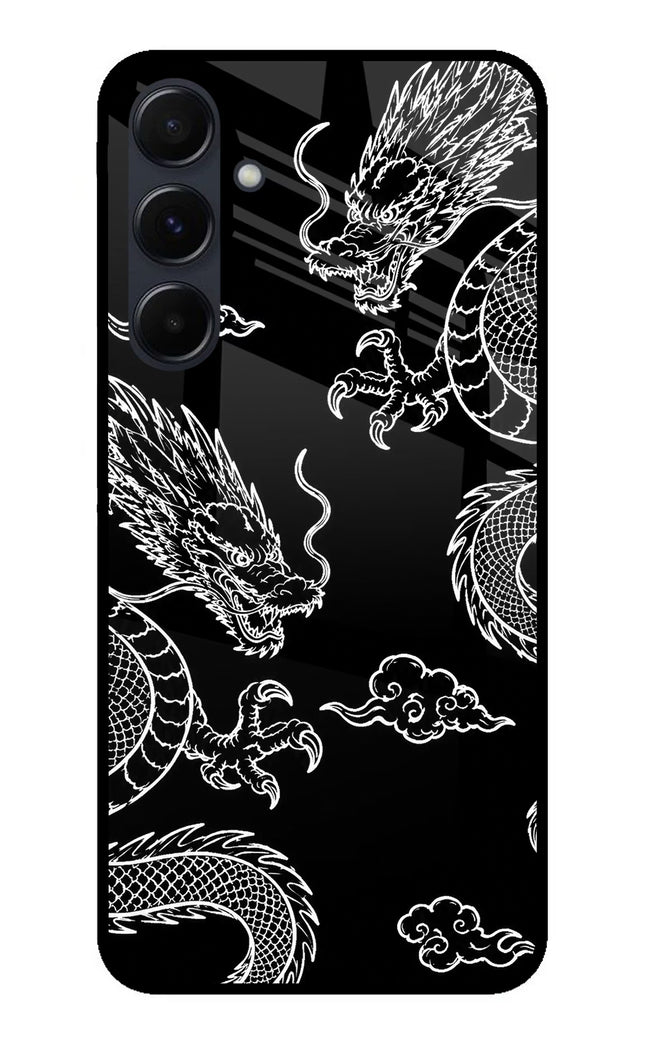 Twin Dragons Samsung A35 5G Glass Case