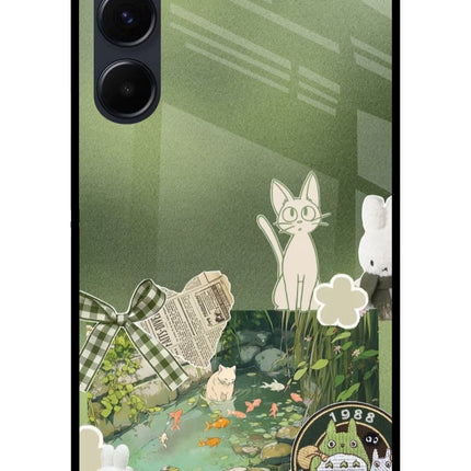 Aesthetic anime Samsung A35 5G Glass Case