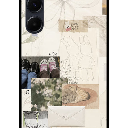 Soft Aesthetic Samsung A35 5G Glass Case Back Cover by Casekaro