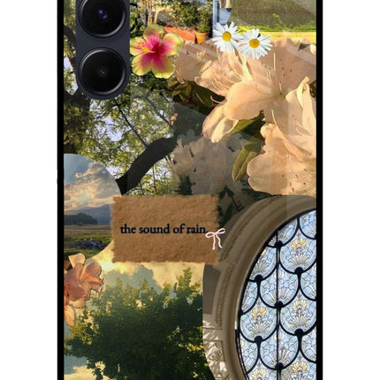 Rain Samsung A35 5G Glass Case Back Cover by Casekaro