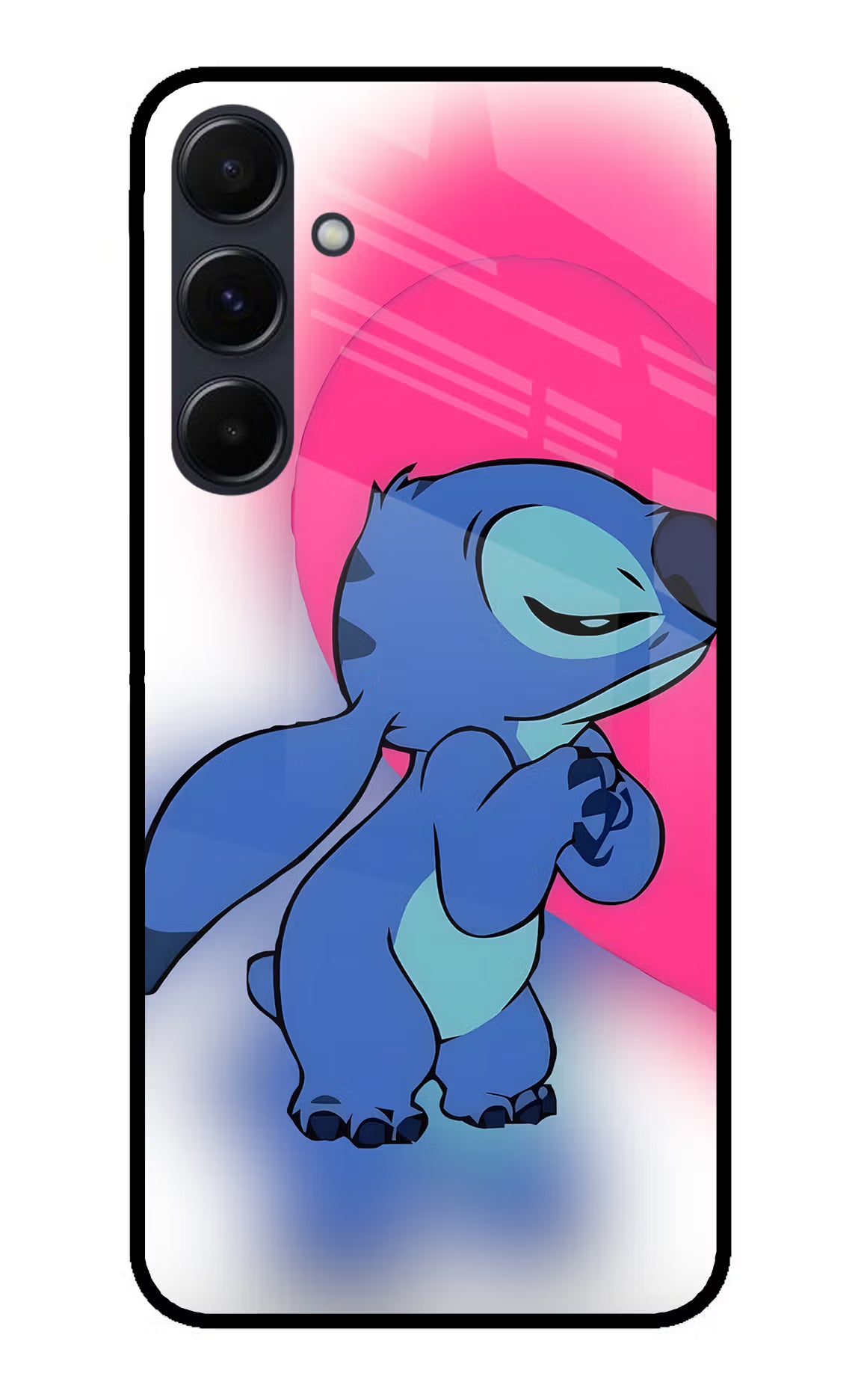 Stitch Hug Samsung A35 5G Glass Case