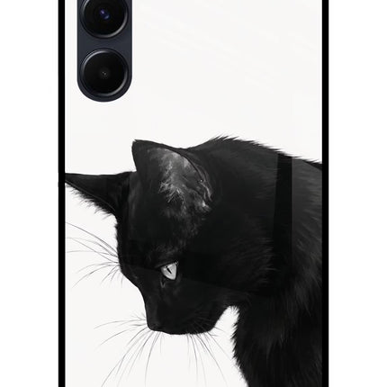 Shadow Gaze Samsung A35 5G Glass Case Back Cover by Casekaro