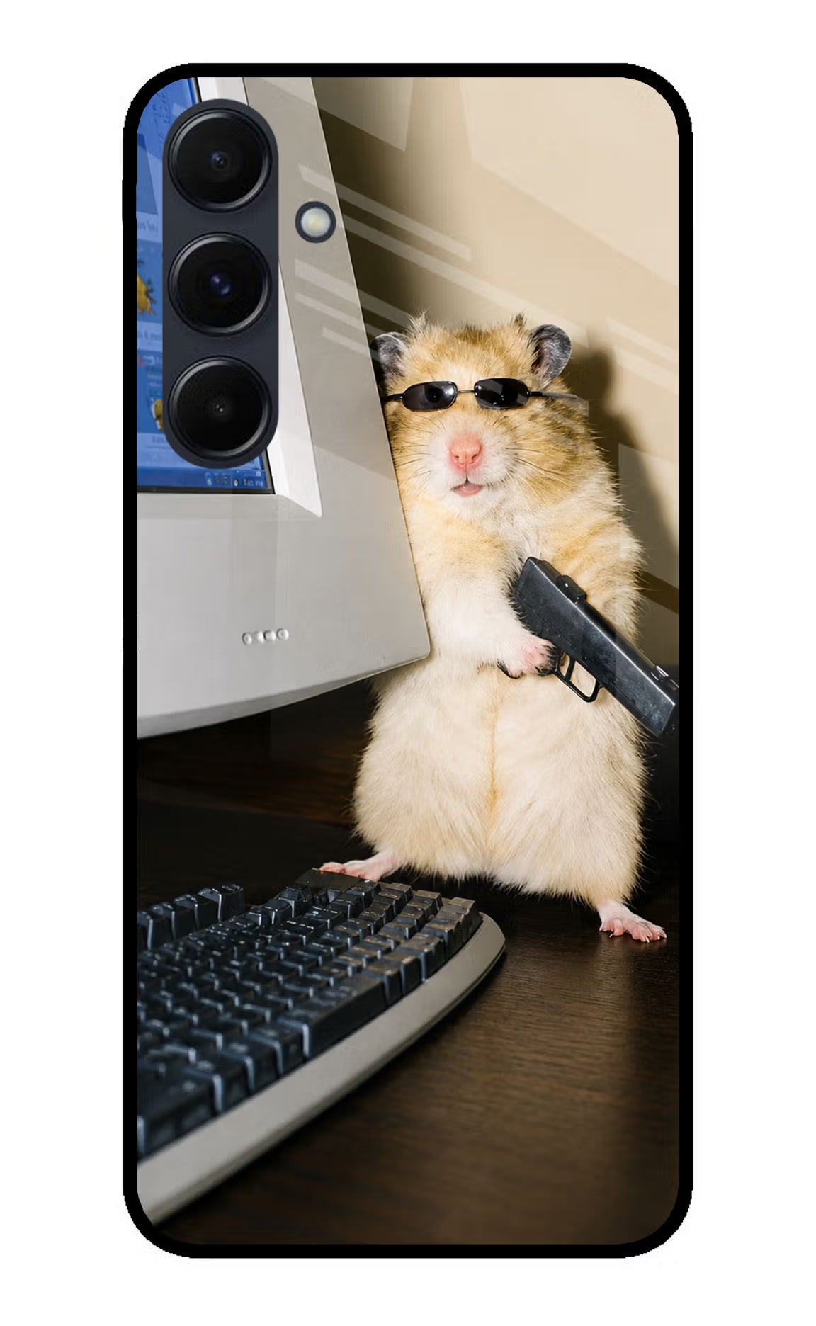 Hacker Hamster Samsung A35 5G Glass Case