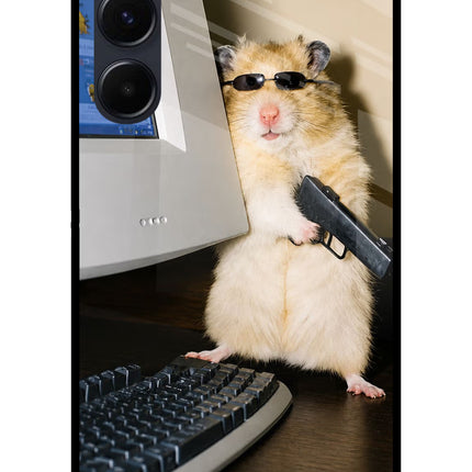 Hacker Hamster Samsung A35 5G Glass Case Back Cover by Casekaro