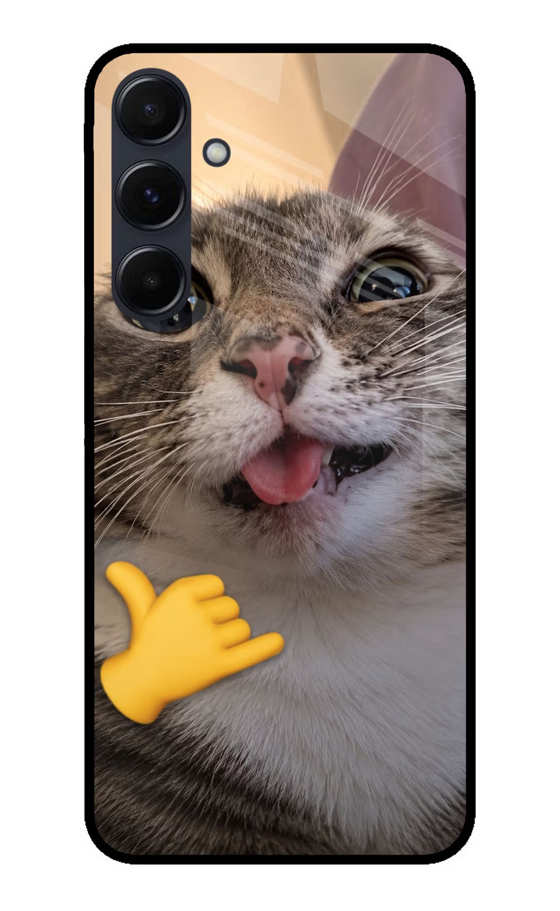 Silly Cat Call Samsung A35 5G Glass Case