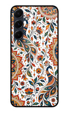 White Mayura Samsung A35 5G Glass Case