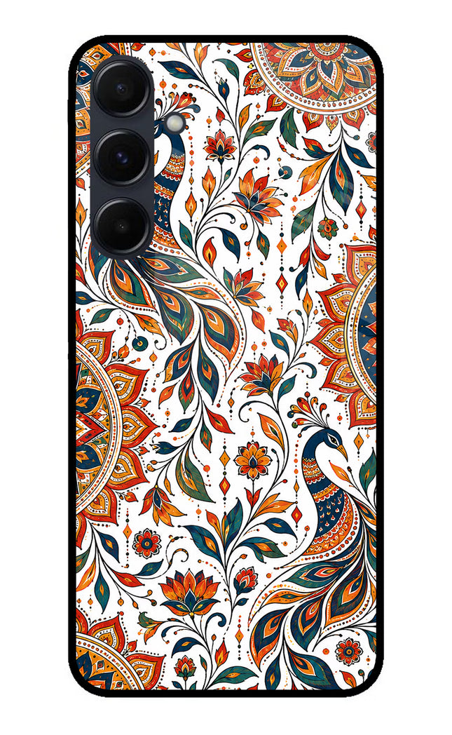 White Mayura Samsung A35 5G Glass Case