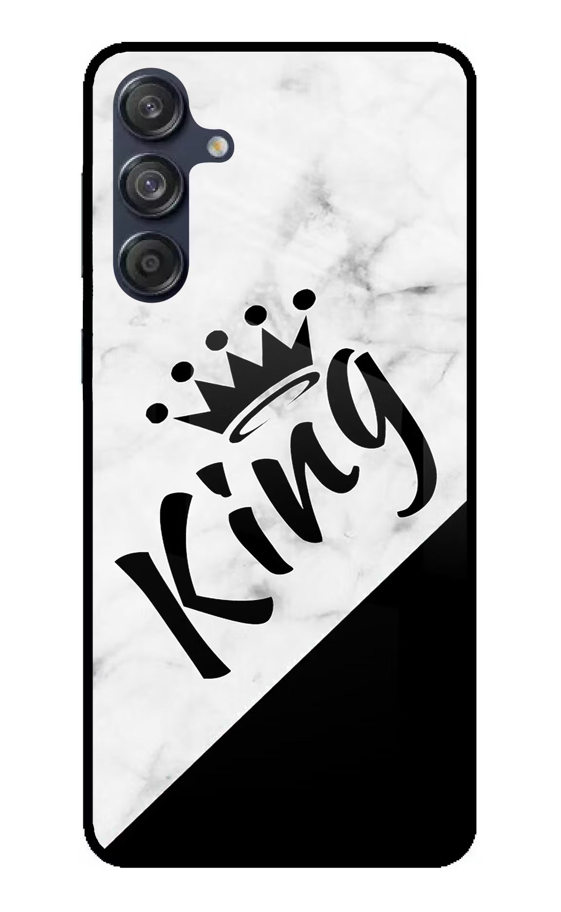 King Samsung M55 5G Glass Case Back Cover by Casekaro
