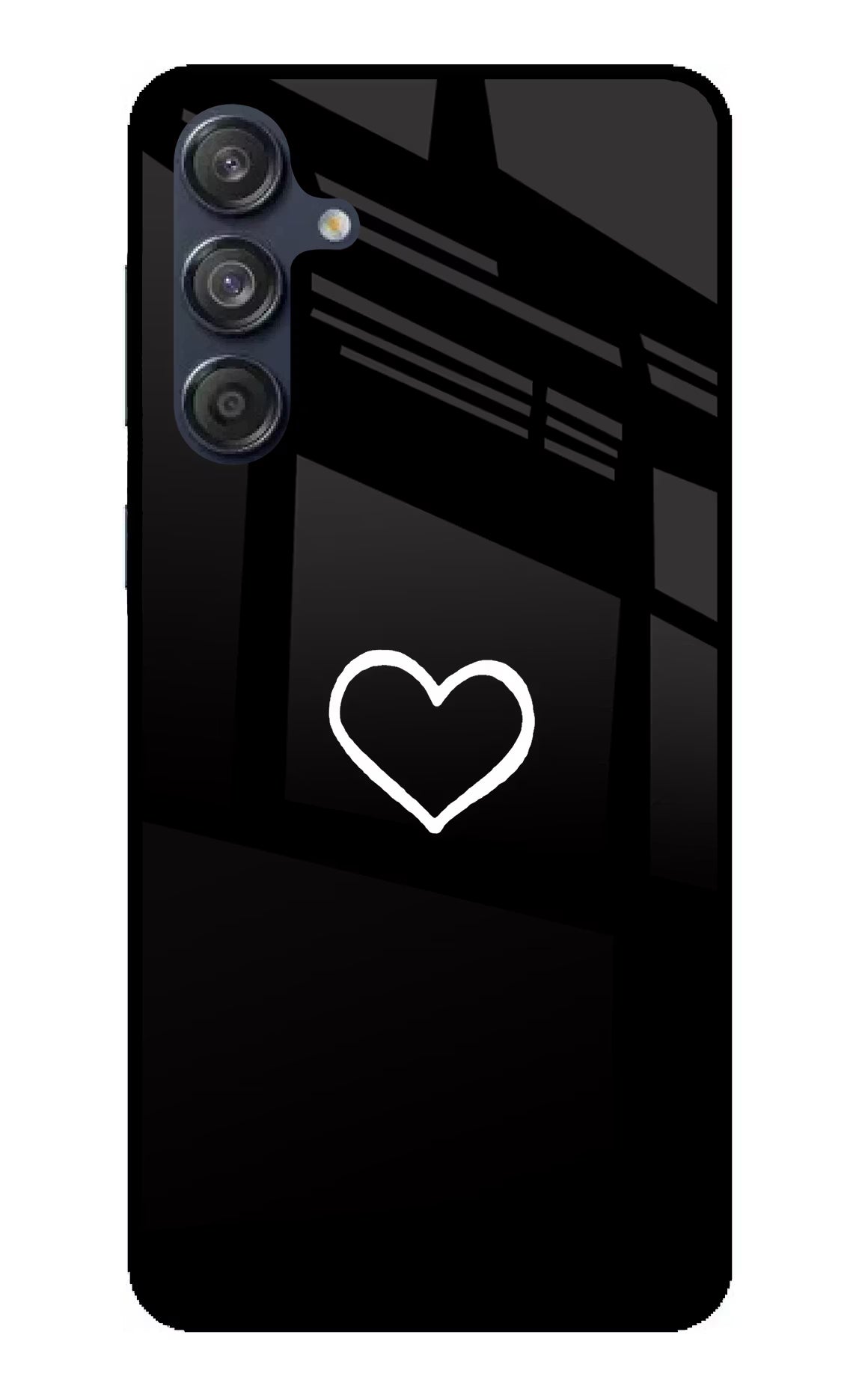 Heart Samsung M55 5G Glass Case
