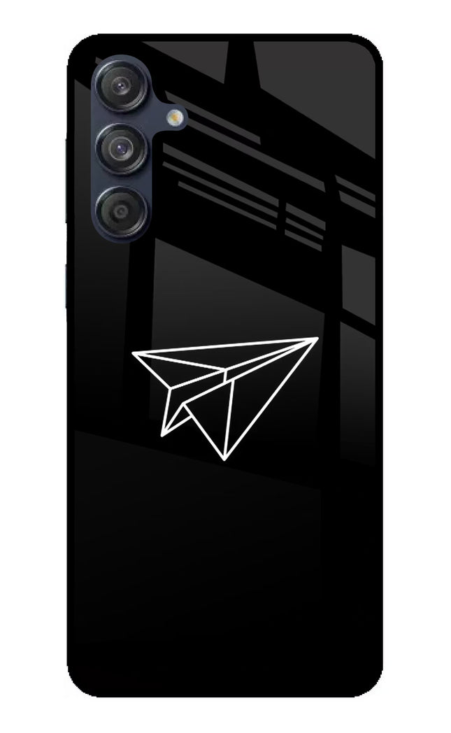 Paper Plane White Samsung M55 5G Glass Case