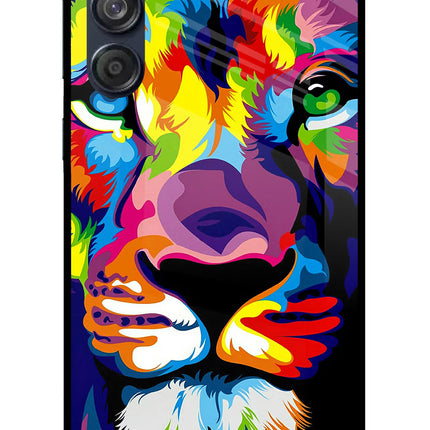 Lion Samsung M55 5G Glass Case