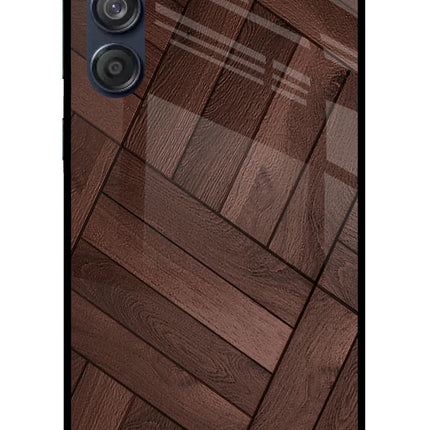 Wooden Texture Design Samsung M55 5G Glass Case