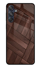 Wooden Texture Design Samsung M55 5G Glass Case