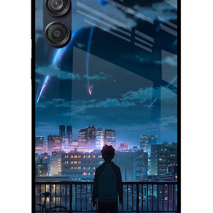 Anime Samsung M55 5G Glass Case Back Cover by Casekaro