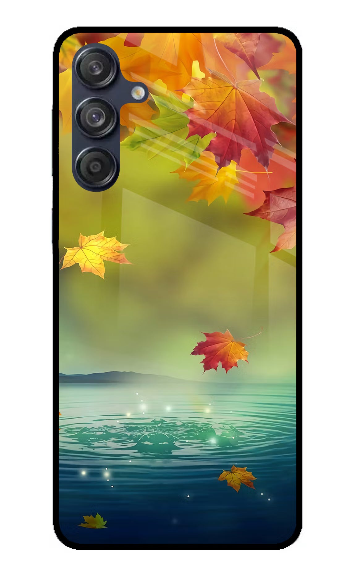 Flowers Samsung M55 5G Glass Case Back Cover by Casekaro