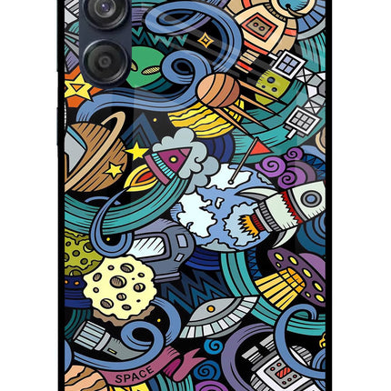 Space Abstract Samsung M55 5G Glass Case