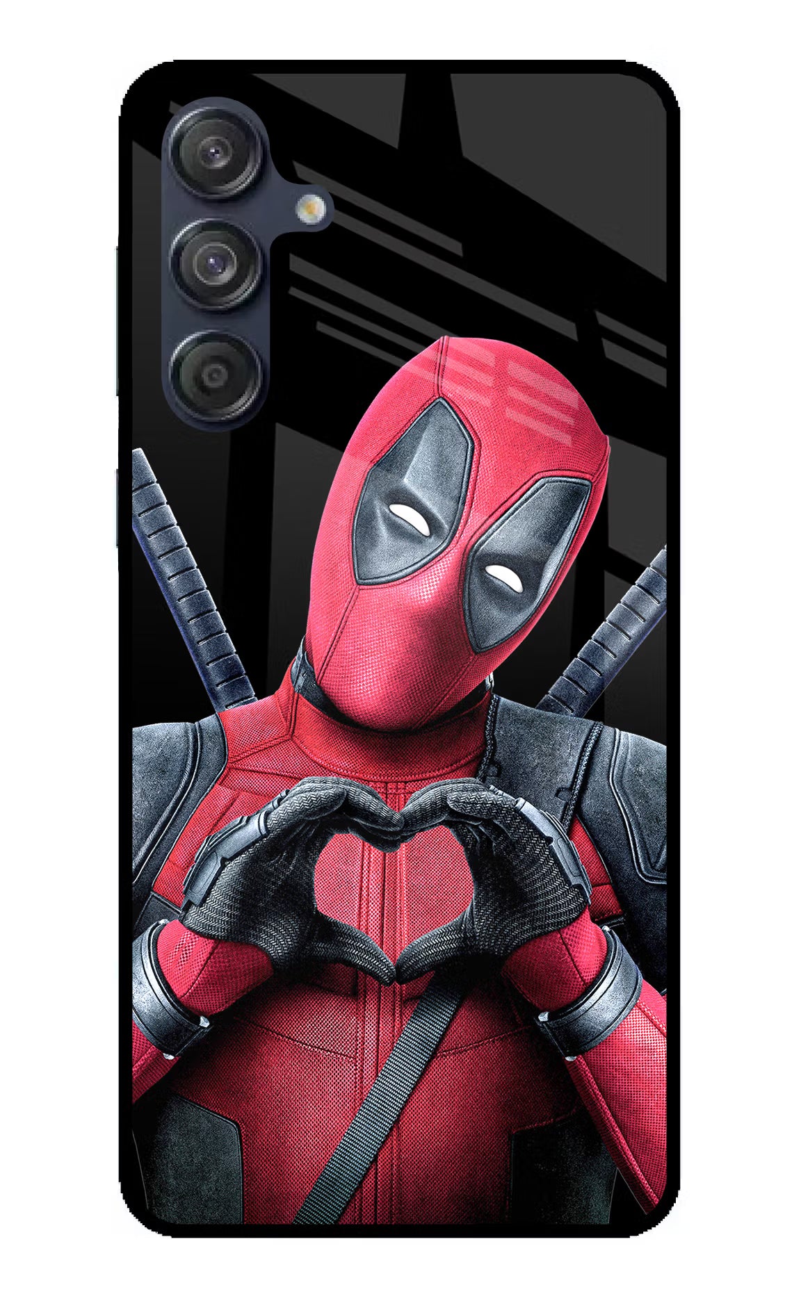 Deadpool Samsung M55 5G Glass Case Back Cover by Casekaro